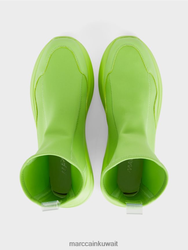 Marc Cain أحذية رياضية متوسطة القطع LVN0D61583 أحذية أخضر صادم مشرق