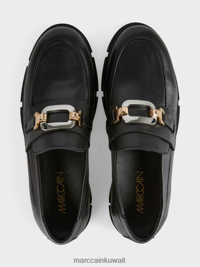 Marc Cain المتسكعون مع مشبك الزخرفية LVN0D61584 أحذية أسود