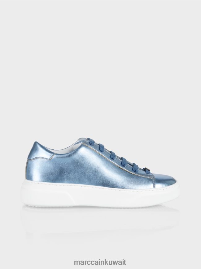Marc Cain أحذية رياضية لامعة LVN0D61585 أحذية مسحوق ناعم أزرق