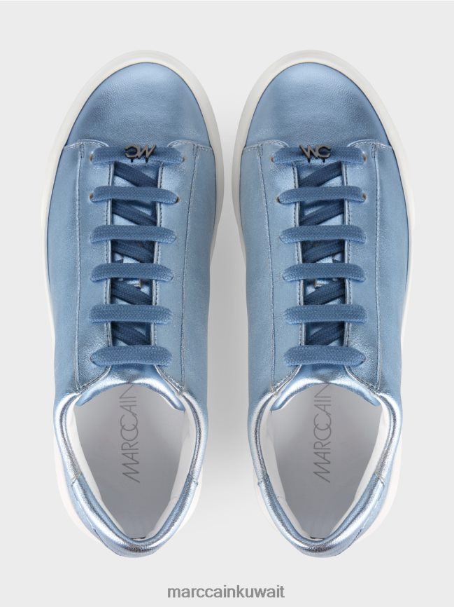 Marc Cain أحذية رياضية لامعة LVN0D61585 أحذية مسحوق ناعم أزرق