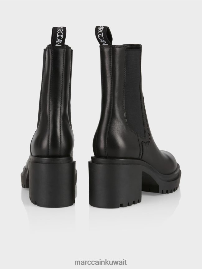 Marc Cain أحذية الكاحل تشيلسي مع كعب كتلة LVN0D61591 أحذية أسود