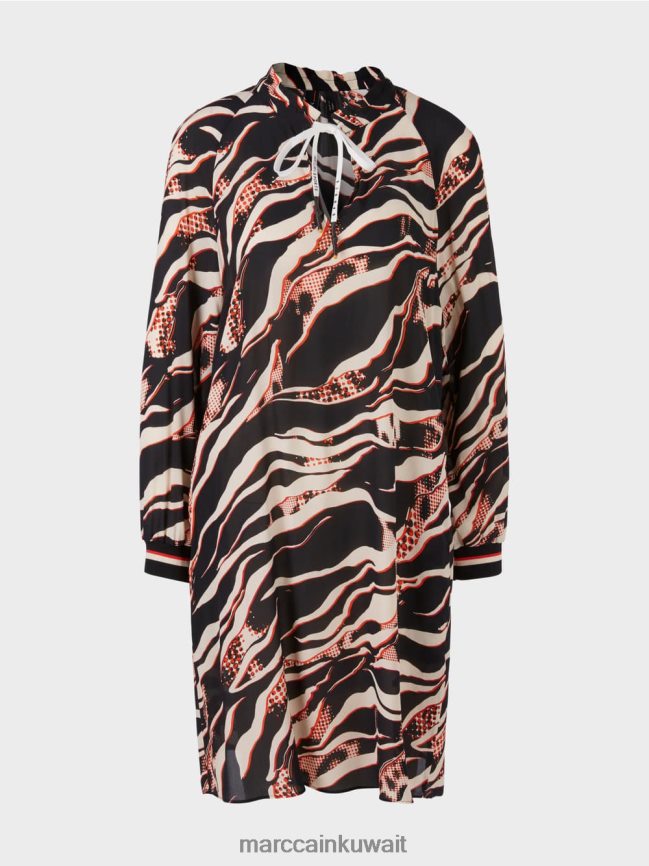 Marc Cain فستان بطبعة فرو حيواني LVN0D615 ملابس كامباري