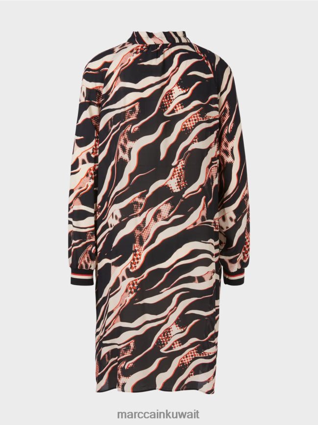Marc Cain فستان بطبعة فرو حيواني LVN0D615 ملابس كامباري