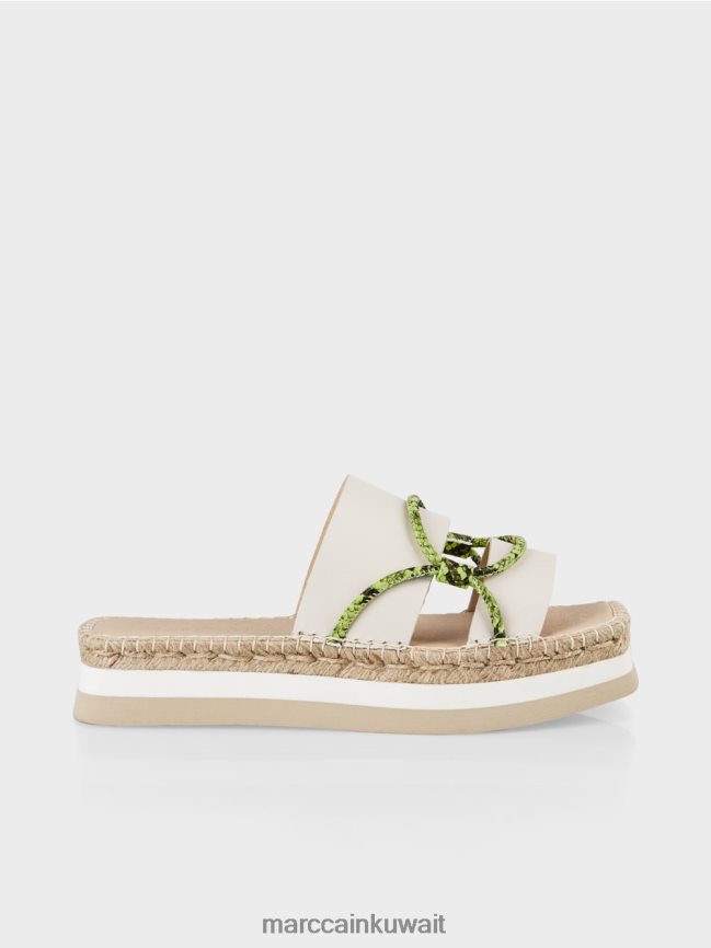 Marc Cain أحذية قماشية مزينة LVN0D61604 أحذية أبيض مصفر