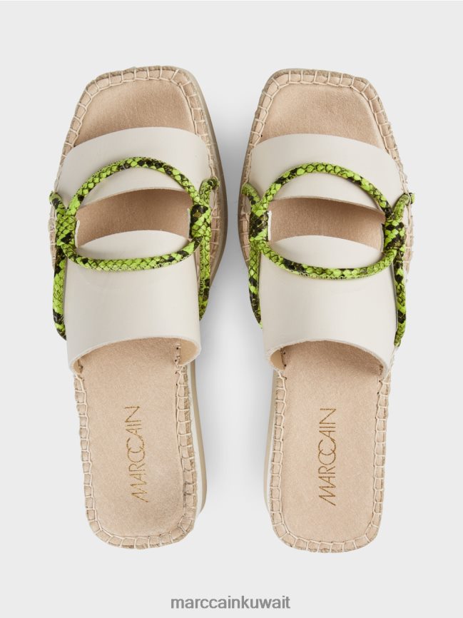 Marc Cain أحذية قماشية مزينة LVN0D61604 أحذية أبيض مصفر