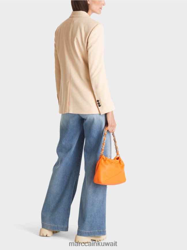 Marc Cain سترة طويلة LVN0D6160 ملابس كريم غامق