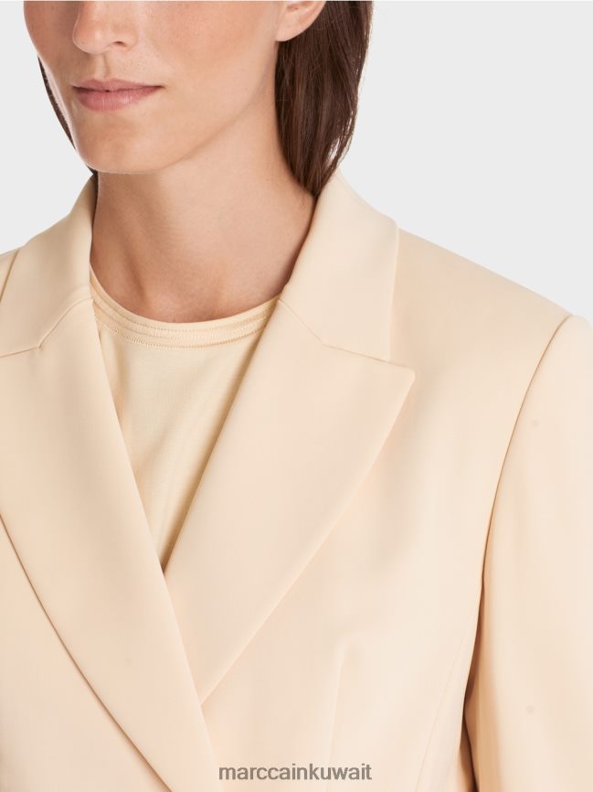Marc Cain سترة طويلة LVN0D6160 ملابس كريم غامق