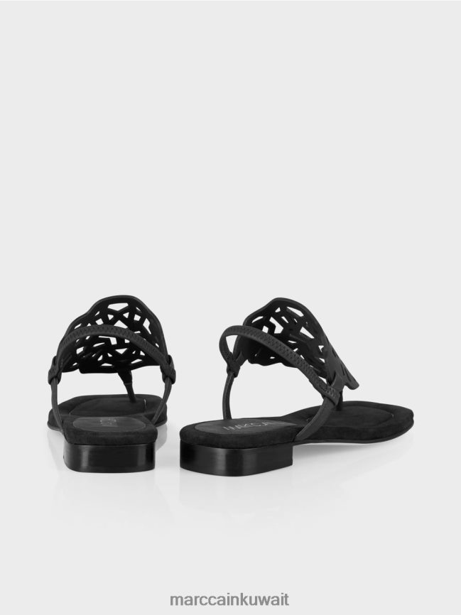 Marc Cain صنادل بمقدمة القدم مع فتحات LVN0D61611 أحذية أسود