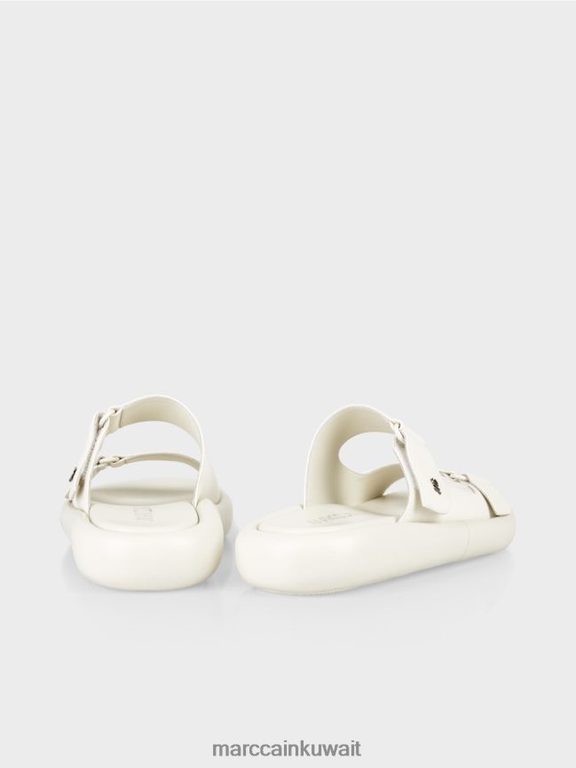Marc Cain صندل بنعل مستدير LVN0D61613 أحذية أبيض مصفر