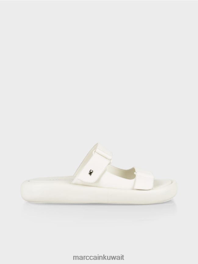 Marc Cain صندل بنعل مستدير LVN0D61613 أحذية أبيض مصفر