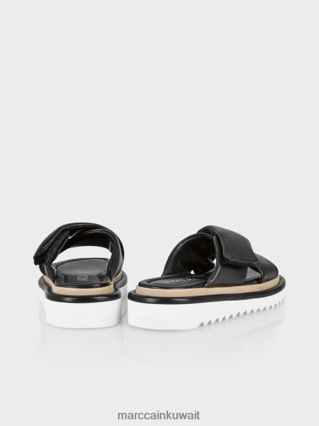 Marc Cain الصنادل مع إبزيم باللمس LVN0D61615 أحذية أسود