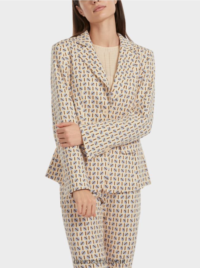 Marc Cain سترة التصميم الجرافيكي LVN0D6161 ملابس كريم غامق