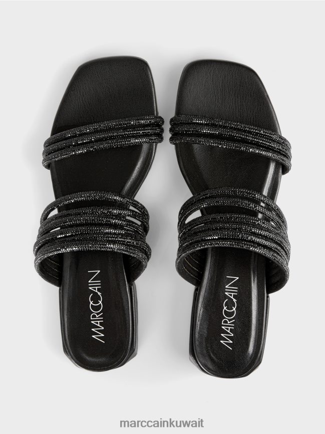 Marc Cain صندل أنيق مزين بالترتر الزجاجي LVN0D61621 أحذية أسود