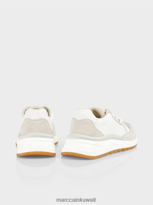 Marc Cain حذاء رياضي نسائي برباط LVN0D61625 أحذية أبيض