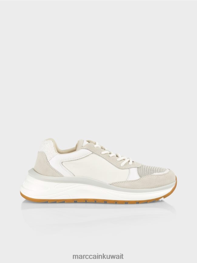 Marc Cain حذاء رياضي نسائي برباط LVN0D61625 أحذية أبيض