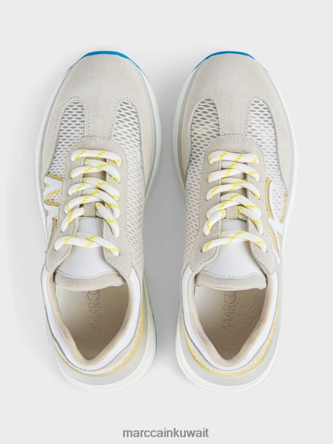 Marc Cain أحذية رياضية مع إدراج شبكة LVN0D61627 أحذية الكبريت الأخضر