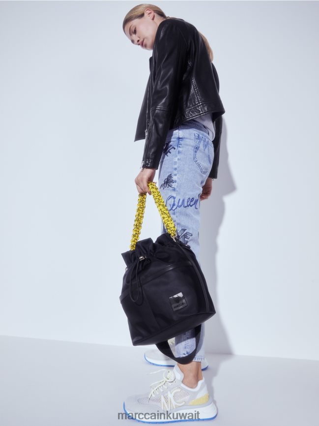 Marc Cain أحذية رياضية مع إدراج شبكة LVN0D61627 أحذية الكبريت الأخضر