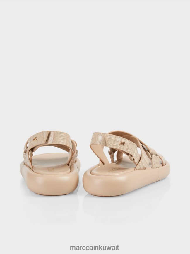 Marc Cain صندل بحزام جلد التمساح الصناعي LVN0D61634 أحذية رمادي داكن ناعم