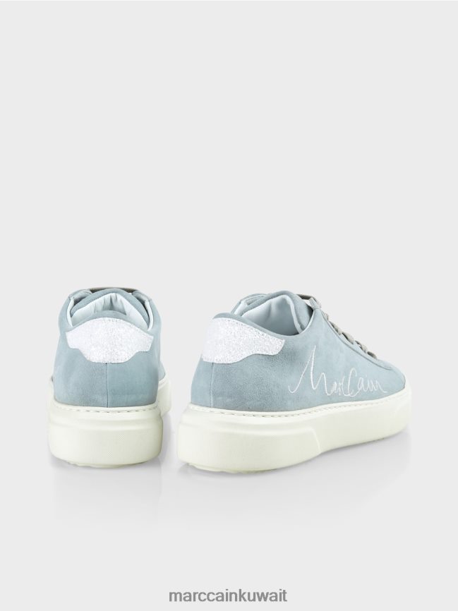 Marc Cain حذاء رياضي برباط من الجلد السويدي LVN0D61640 أحذية الغلاف الجوي الأزرق