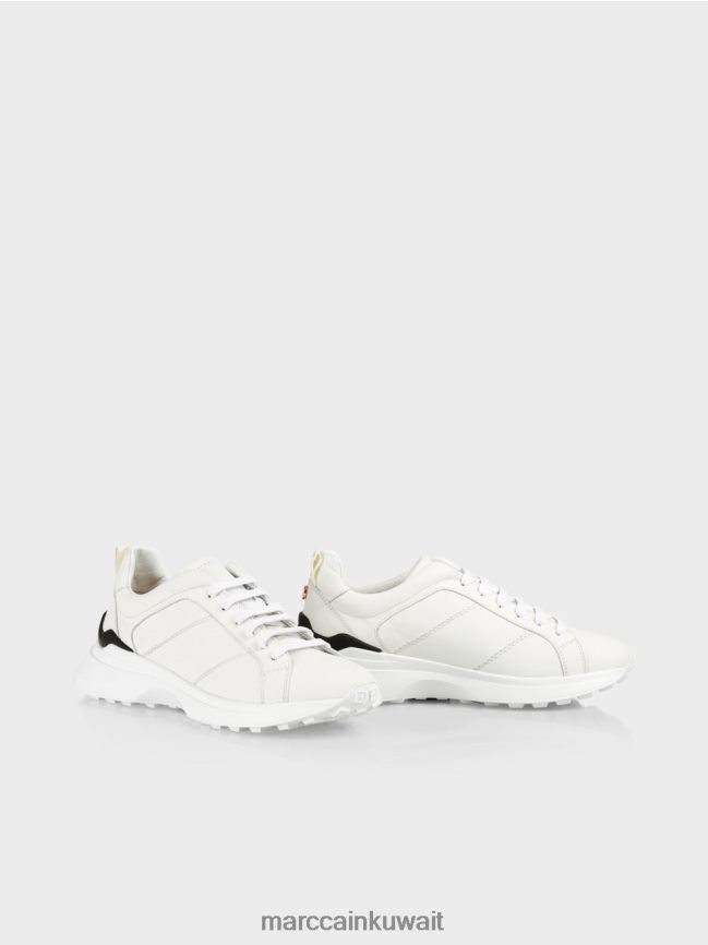 Marc Cain حذاء رياضي برباط مع تفاصيل متباينة LVN0D61641 أحذية أبيض
