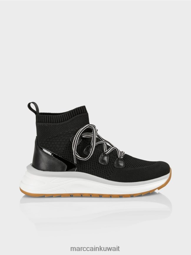 Marc Cain حذاء بقصة متوسطة وتصميم محبوك LVN0D61647 أحذية أسود