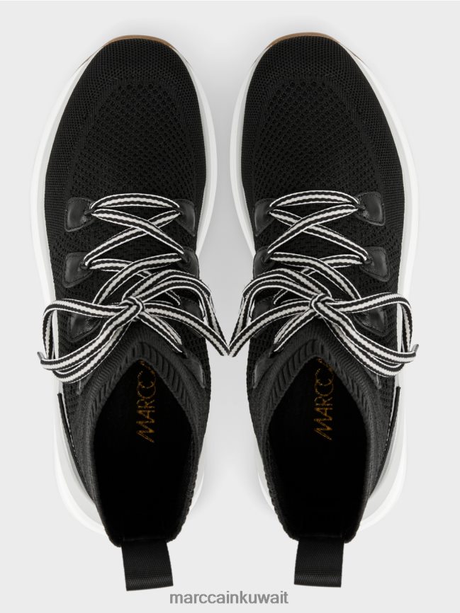 Marc Cain حذاء بقصة متوسطة وتصميم محبوك LVN0D61647 أحذية أسود