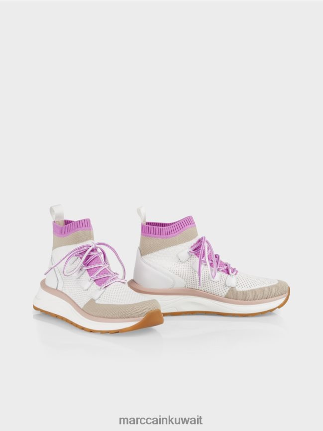 Marc Cain حذاء بقصة متوسطة وتصميم محبوك LVN0D61648 أحذية الخزامى الخفيف