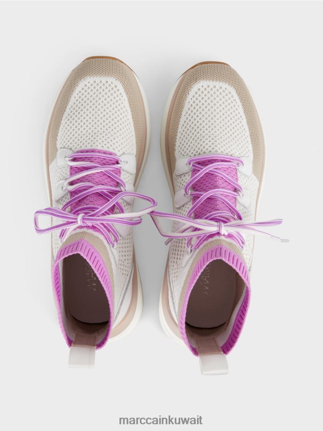 Marc Cain حذاء بقصة متوسطة وتصميم محبوك LVN0D61648 أحذية الخزامى الخفيف