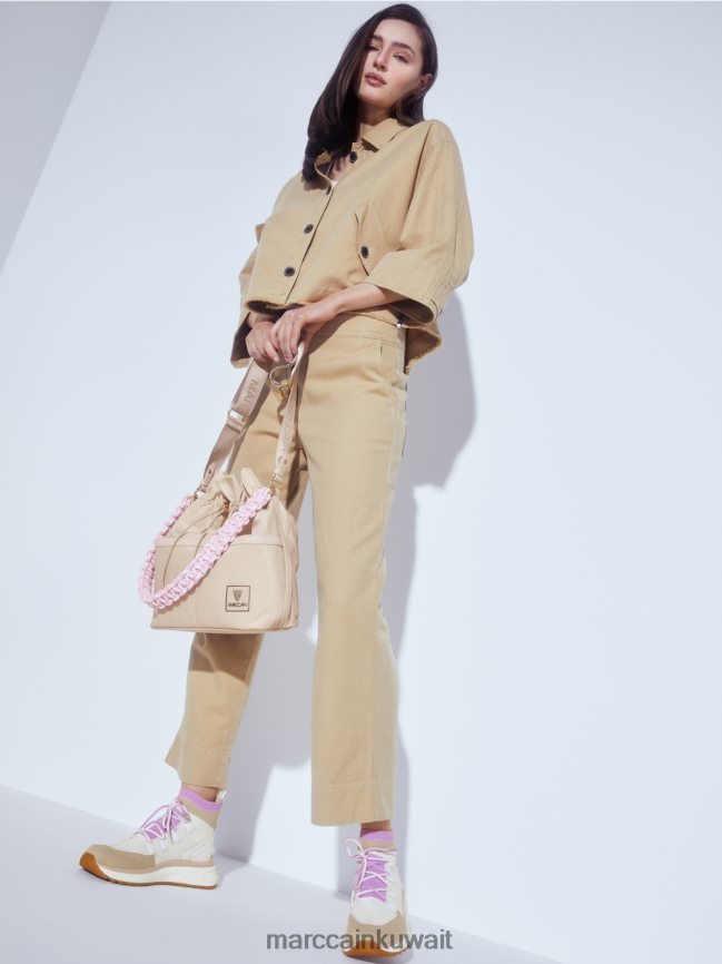 Marc Cain حذاء بقصة متوسطة وتصميم محبوك LVN0D61648 أحذية الخزامى الخفيف