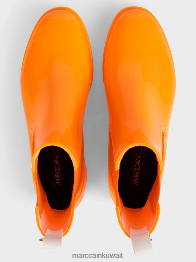 Marc Cain أحذية تشيلسي المطاطية بنعل جانبي LVN0D61651 أحذية برتقالي مشرق