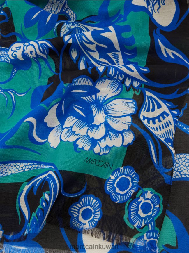 Marc Cain وشاح مع طباعة الوشم LVN0D61656 ملحق المينا