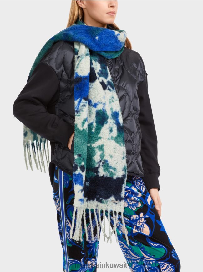 Marc Cain وشاح من الصوف بتصميم الباتيك LVN0D61657 ملحق المينا