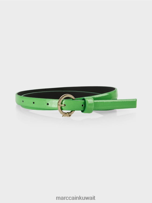 Marc Cain حزام خصر ضيق من جلد نابا LVN0D61662 ملحق التفاح الأخضر الداكن