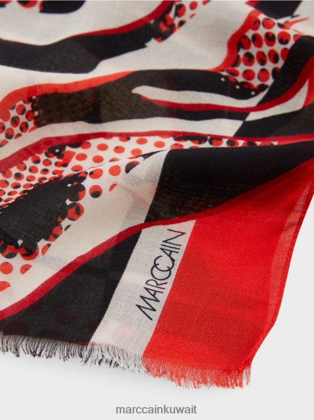 Marc Cain وشاح مع طباعة ليو منمنمة LVN0D61668 ملحق كامباري