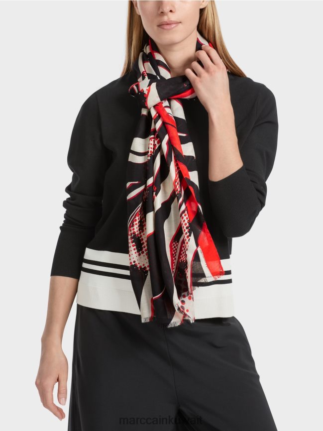 Marc Cain وشاح مع طباعة ليو منمنمة LVN0D61668 ملحق كامباري