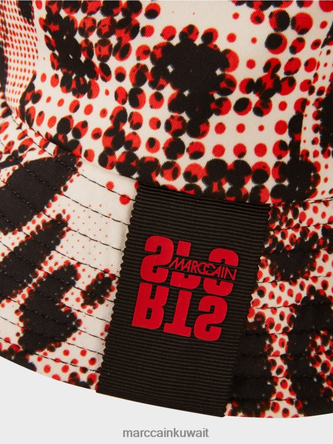 Marc Cain قبعة الصيد مع طباعة ليو LVN0D61672 ملحق كامباري