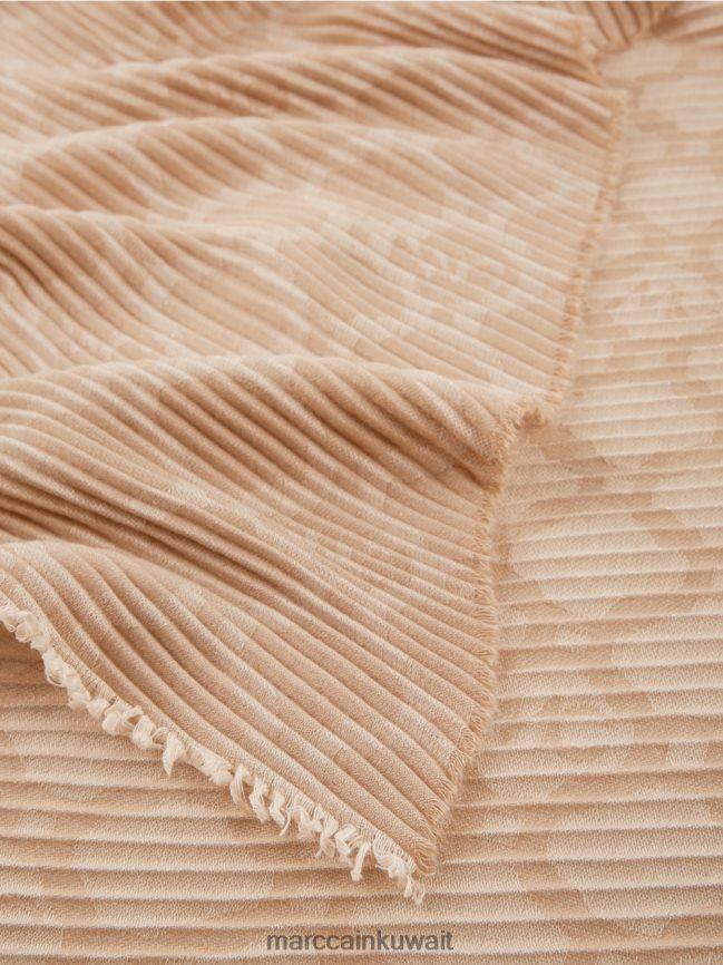 Marc Cain وشاح مع الطيات LVN0D61674 ملحق كريم غامق