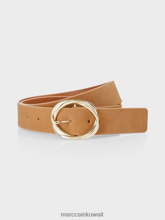 Marc Cain حزام الخصر من جلد نوبوك LVN0D61683 ملحق الحلوى الساطعة