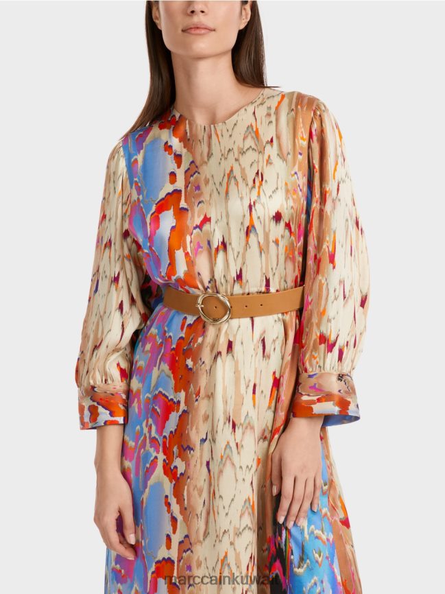 Marc Cain حزام الخصر من جلد نوبوك LVN0D61683 ملحق الحلوى الساطعة