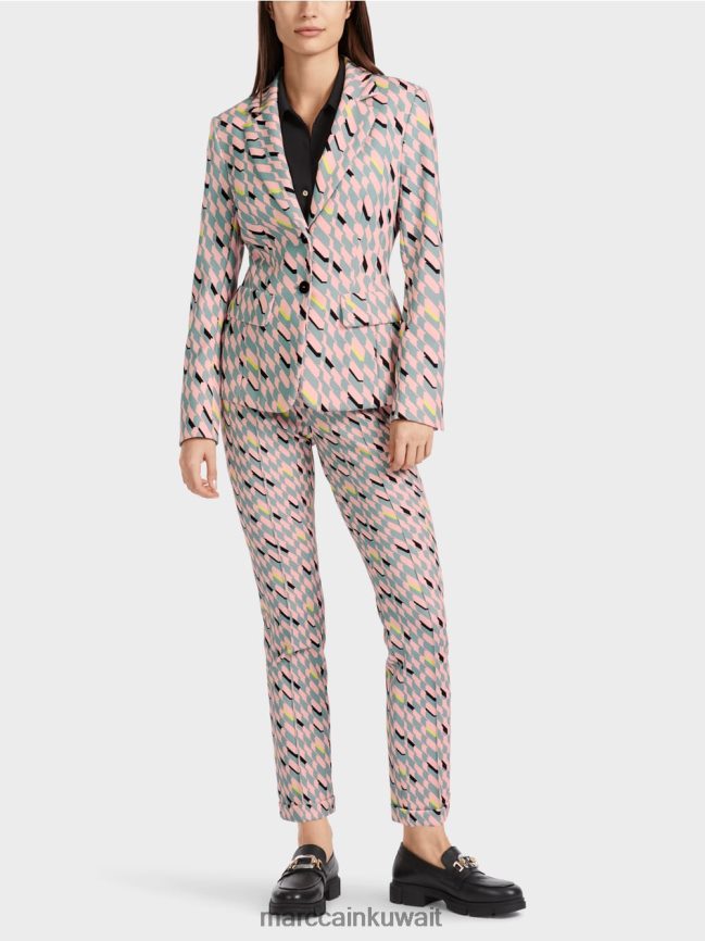 Marc Cain سترة التصميم الجرافيكي LVN0D6170 ملابس السماء الزرقاء الداكنة