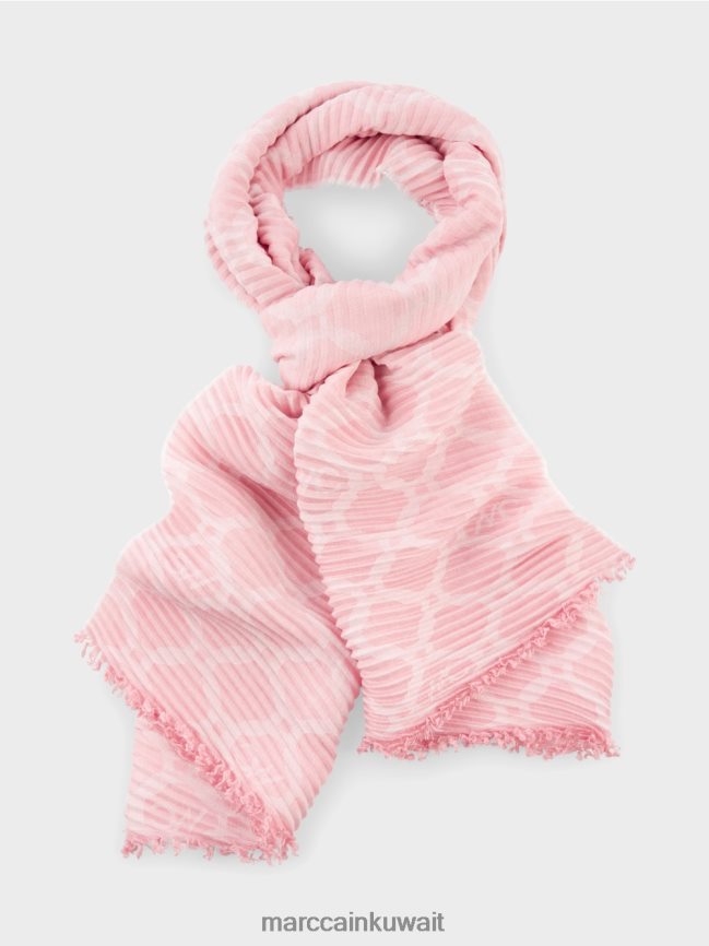 Marc Cain وشاح مع الطيات LVN0D61700 ملحق مسحوق وردي ناعم