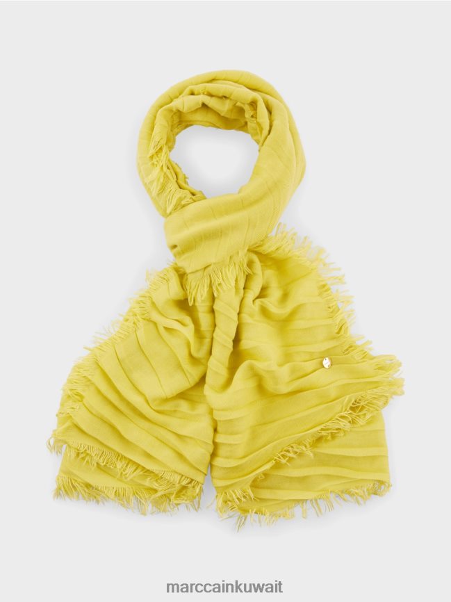 Marc Cain وشاح مهدب بلون عادي LVN0D61702 ملحق ليمون ناعم