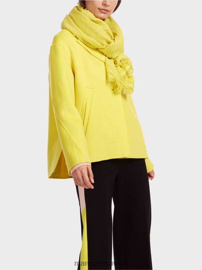 Marc Cain وشاح مهدب بلون عادي LVN0D61702 ملحق ليمون ناعم