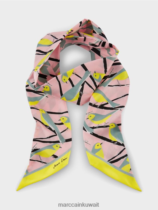 Marc Cain ربطة عنق حريرية أنيقة LVN0D61703 ملحق السماء الزرقاء الداكنة