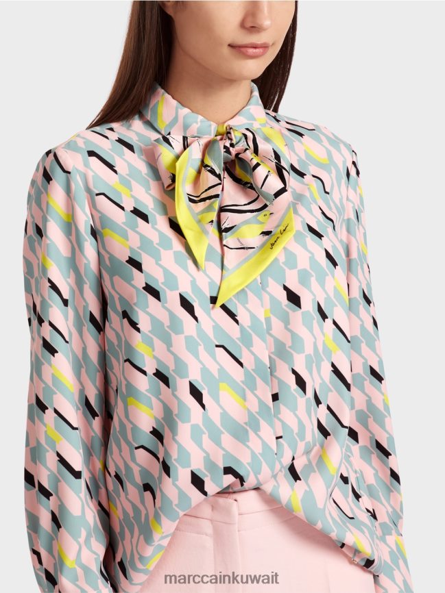 Marc Cain ربطة عنق حريرية أنيقة LVN0D61703 ملحق السماء الزرقاء الداكنة