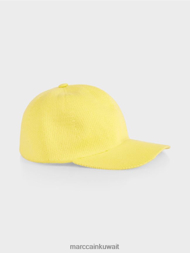 Marc Cain قبعة قطنية LVN0D61709 ملحق ليمون ناعم