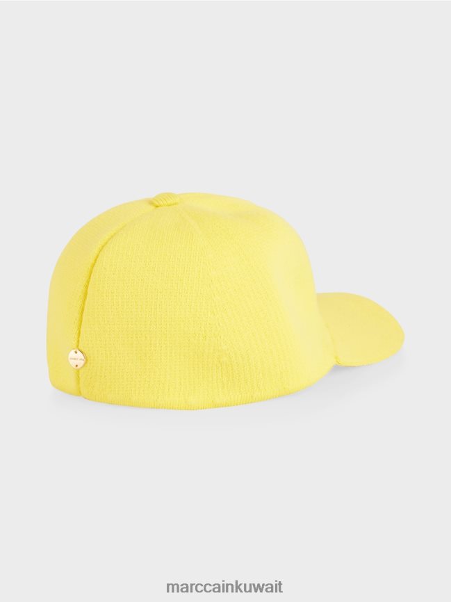 Marc Cain قبعة قطنية LVN0D61709 ملحق ليمون ناعم