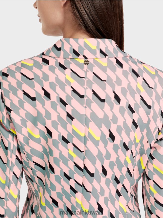 Marc Cain سترة التصميم الجرافيكي LVN0D6170 ملابس السماء الزرقاء الداكنة