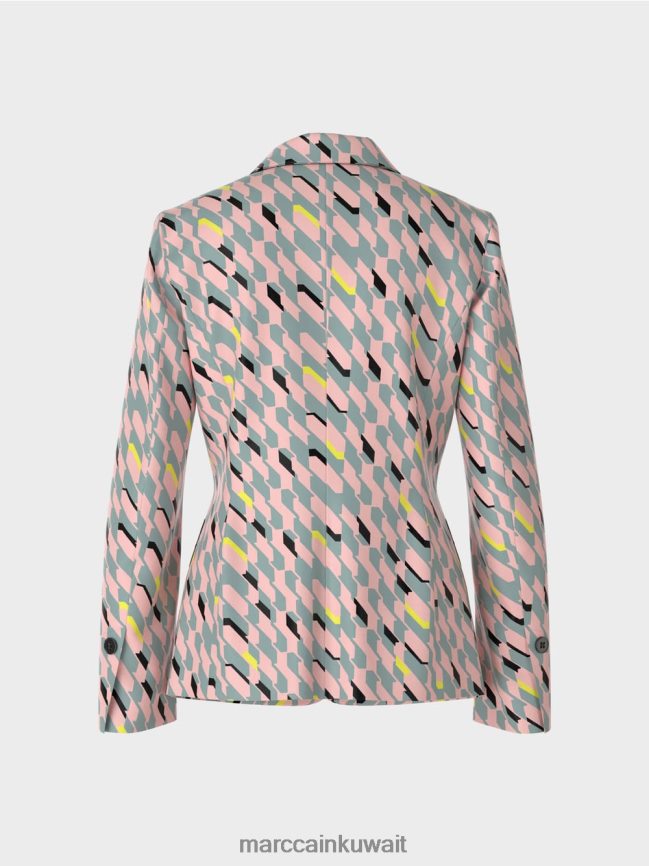 Marc Cain سترة التصميم الجرافيكي LVN0D6170 ملابس السماء الزرقاء الداكنة