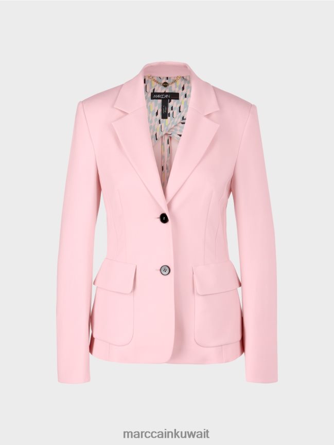 Marc Cain سترة مع طبقات الأميرة LVN0D6171 ملابس مسحوق وردي ناعم